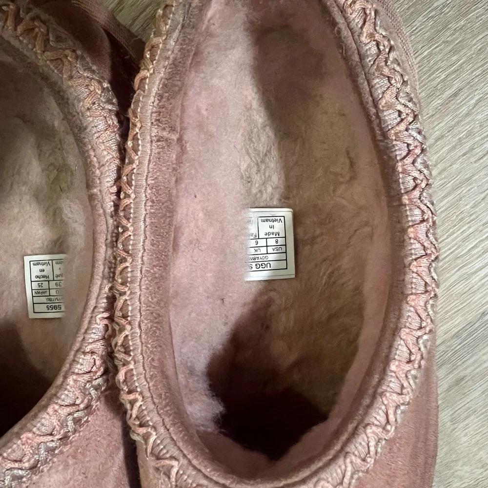 UGG Pink Suede Women's Slippers - Picture 2 of 6